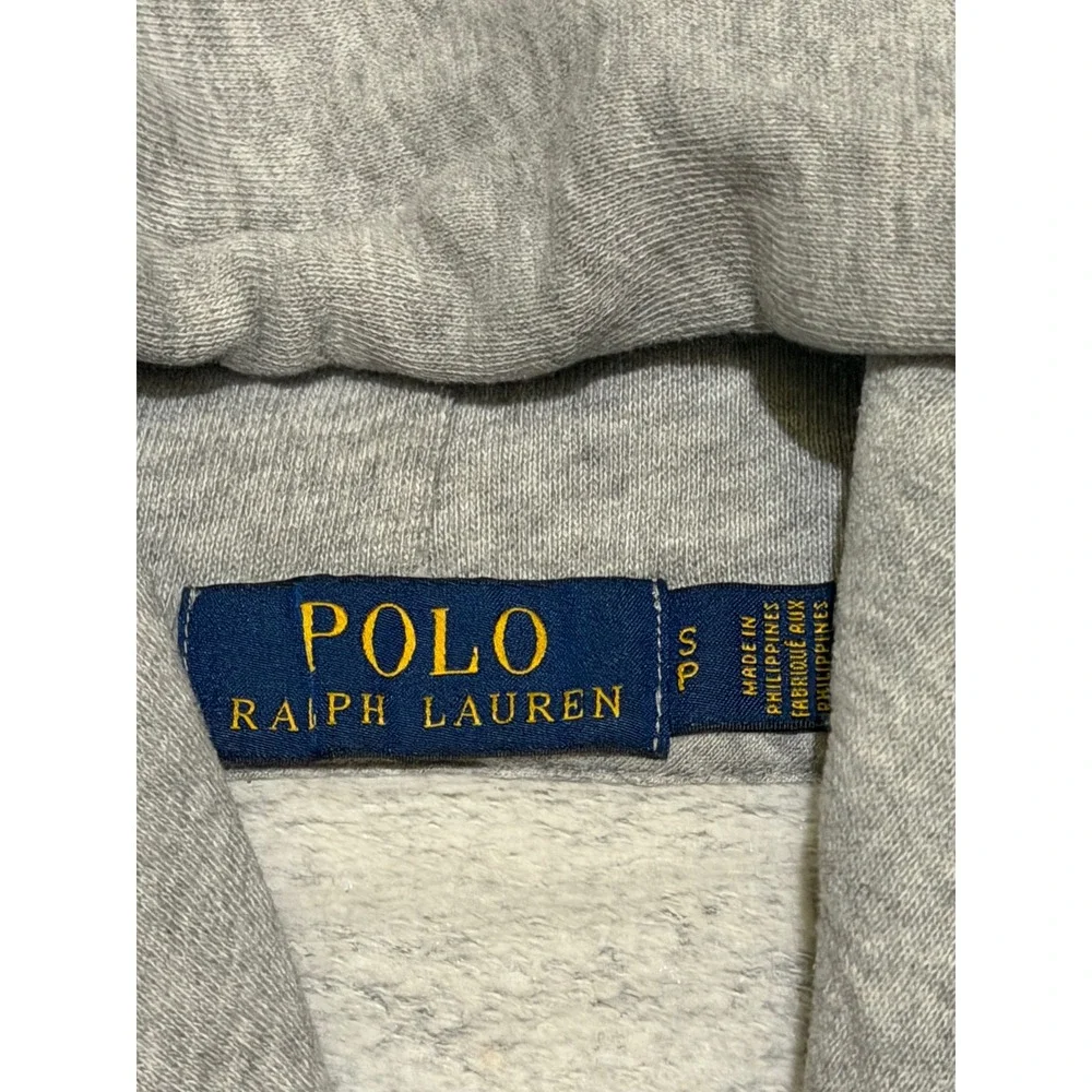 Polo Ralph Lauren Mens Polo Bear Hoodie Heather Gray Graphic Sweatshirt Small - Picture 3 of 7